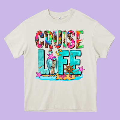 Cruise  Life Heavy Core Tee Designed By Adodesignshop