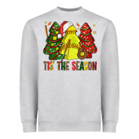 Heather Grey tis' the season softball christmas cakes bbs Heavyweight Sweatshirt - BundleAndBundleShop