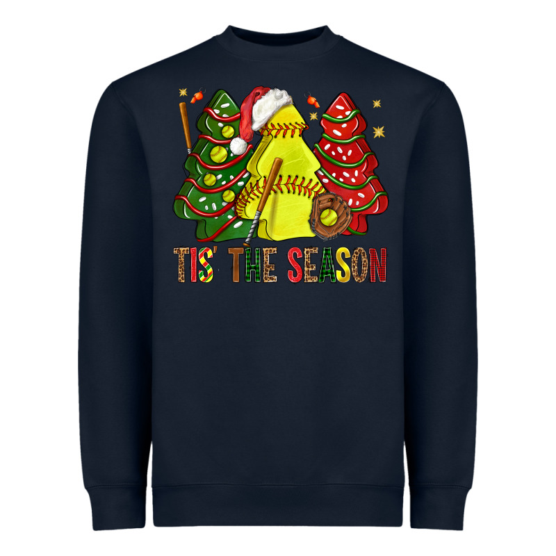 Tis' The Season Softball Christmas Cakes Bbs Heavyweight Sweatshirt by BundleAndBundleShop | Teevron