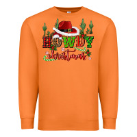 Carrot howdy christmas cowboy hat Premium Sweatshirt - CowGirlArtShop