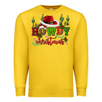 Lemon howdy christmas cowboy hat Premium Sweatshirt - CowGirlArtShop