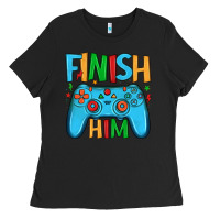 Black finish him Ladies Tee - JahusDesignShop