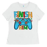 White finish him Ladies Tee - JahusDesignShop