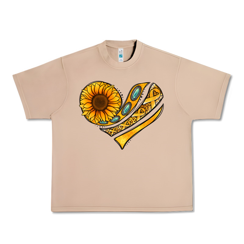 Childhood Cancer Awareness Heart Urban Heavy Tee by NancyCooperArtShop | Teevron