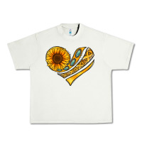 Pistachio Childhood Cancer Awareness heart Urban Heavy Tee - NancyCooperArtShop