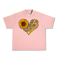 Salmon Childhood Cancer Awareness heart Urban Heavy Tee - NancyCooperArtShop