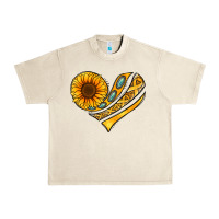 Sandshell Childhood Cancer Awareness heart Urban Heavy Tee - NancyCooperArtShop