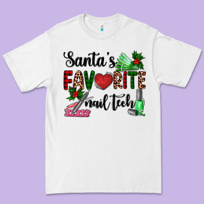 Santa's Favorite Nail Tech Premium Tee Designed By Adodesignshop