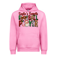 Fuchsia Pink Santa's Favorite Football Player For Christmas Urban Hoodie - FaDigitalArtStudio