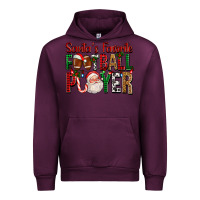 Mauve Wine Santa's Favorite Football Player For Christmas Urban Hoodie - FaDigitalArtStudio