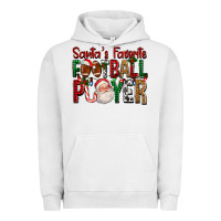 Pigment Lunar Rock Santa's Favorite Football Player For Christmas Urban Hoodie - FaDigitalArtStudio