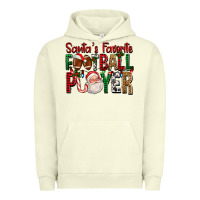 Pigment Pistachio Santa's Favorite Football Player For Christmas Urban Hoodie - FaDigitalArtStudio