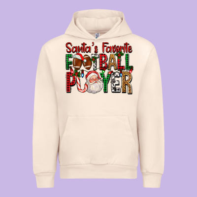 Santa's Favorite Football Player For Christmas Urban Hoodie Designed By Fadigitalartstudio