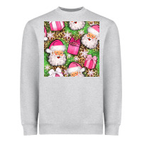 Heather Grey christmas santa claus and gift box seamless pattern bbs Heavyweight Sweatshirt - BundleAndBundleShop
