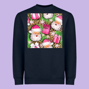 Christmas Santa Claus And Gift Box Seamless Pattern Bbs Heavyweight Sweatshirt Designed By Bundleandbundleshop