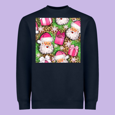 Christmas Santa Claus And Gift Box Seamless Pattern Bbs Heavyweight Sweatshirt Designed By Bundleandbundleshop