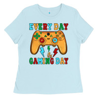 Baby Blue every day is gaming day Ladies Tee - JahusDesignShop
