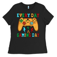 Black every day is gaming day Ladies Tee - JahusDesignShop