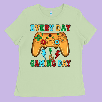 Every Day Is Gaming Day Ladies Tee Designed By Jahusdesignshop