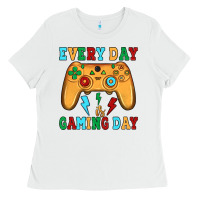 White every day is gaming day Ladies Tee - JahusDesignShop