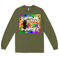 Army Green Western LGBTQ+ With Sunflowers Long Sleeve Tee - BundleAndBundleShop