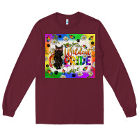 Burgundy Western LGBTQ+ With Sunflowers Long Sleeve Tee - BundleAndBundleShop