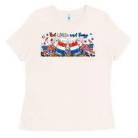 Bone red white and boozy libbey glass Ladies Tee - RanaPortraitStore