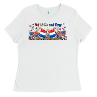 White red white and boozy libbey glass Ladies Tee - RanaPortraitStore