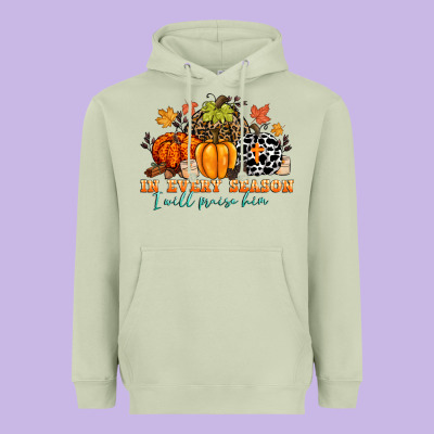 In Every Season I Will Praise Him Heavyweight Hoodie Designed By Cowgirlartshop