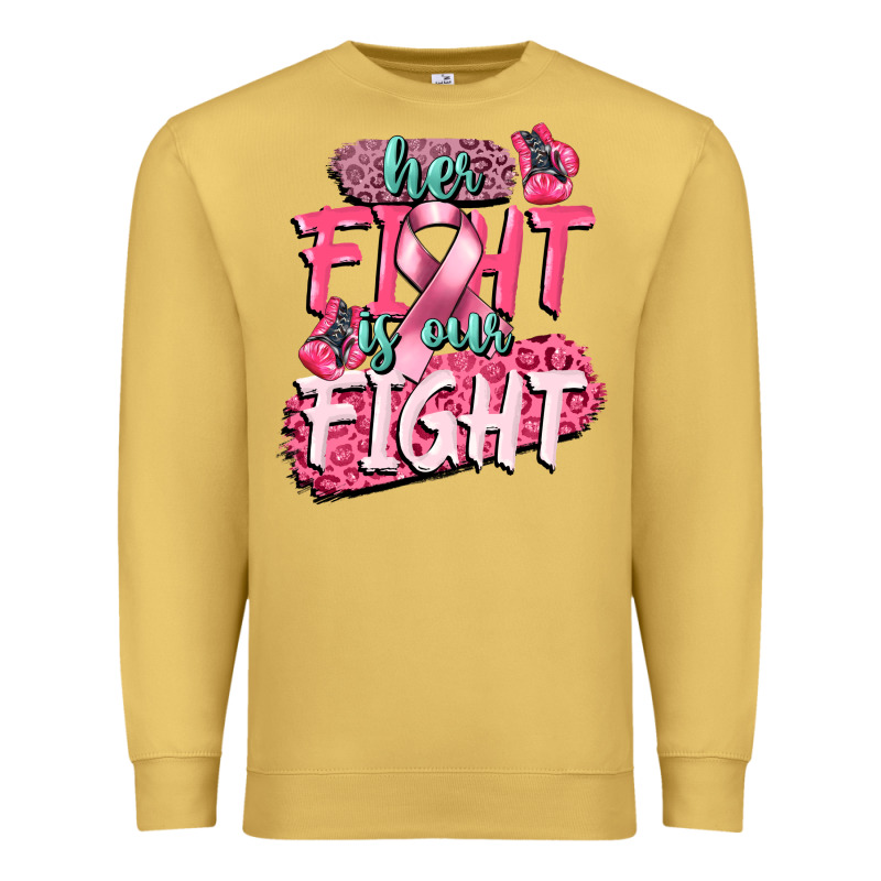 Her Fight Is Our Fight Premium Sweatshirt by CowGirlArtShop | Teevron