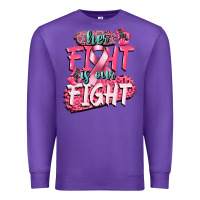 Purple her fight is our fight Premium Sweatshirt - CowGirlArtShop