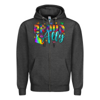 Charcoal Heather Proud ally Zipper Hoodie - NancyCooperArtShop