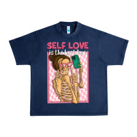 Navy self love is the best love Urban Heavy Tee - MaliasSmallBusiness