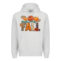 Dove Grey welcome fall Premium Hoodie - CowGirlArtShop