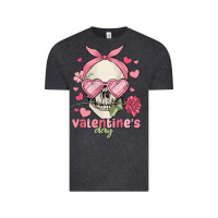 Vintage Black valentine's day skull Vintage Tee - MaliasSmallBusiness