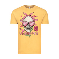 Vintage Mustard valentine's day skull Vintage Tee - MaliasSmallBusiness