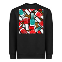 Nail Polish With Glitter Seamless Pattern Bbs Heavyweight Sweatshirt | Teevron