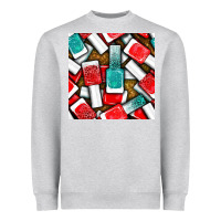 Heather Grey nail polish with glitter seamless pattern bbs Heavyweight Sweatshirt - BundleAndBundleShop