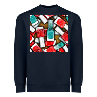 Navy nail polish with glitter seamless pattern bbs Heavyweight Sweatshirt - BundleAndBundleShop