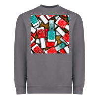 Storm nail polish with glitter seamless pattern bbs Heavyweight Sweatshirt - BundleAndBundleShop