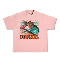 Salmon cowgirl hat flowers leopard and  leather Urban Heavy Tee - AdoDesignShop