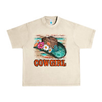 Sandshell cowgirl hat flowers leopard and  leather Urban Heavy Tee - AdoDesignShop