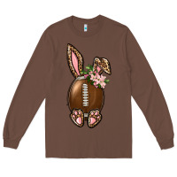 Chestnut American Football Easter Bunny Long Sleeve Tee - BundleAndBundleShop