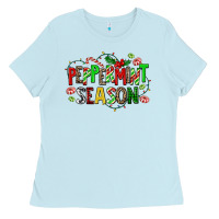 Baby Blue peppermint season Ladies Tee - AdoDesignShop