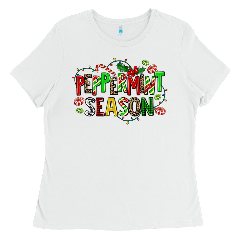 Peppermint Season Ladies Tee by AdoDesignShop | Teevron