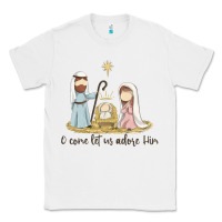 White o come let us adore him Classic Tee - MaliasSmallBusiness