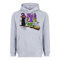 Heather Grey black cats only Heavyweight Hoodie - CowGirlArtShop