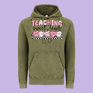Teaching Sweetheart Vintage Hoodie Designed By Maliassmallbusiness