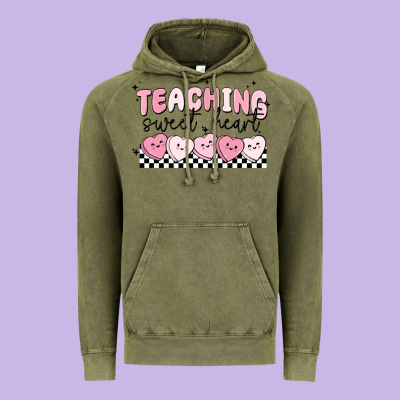 Teaching Sweetheart Vintage Hoodie Designed By Maliassmallbusiness