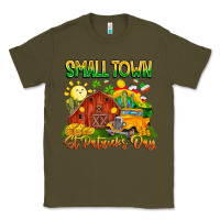 Army Green Small Town St Patrick's Day Classic Tee - CowhideDigitalArt